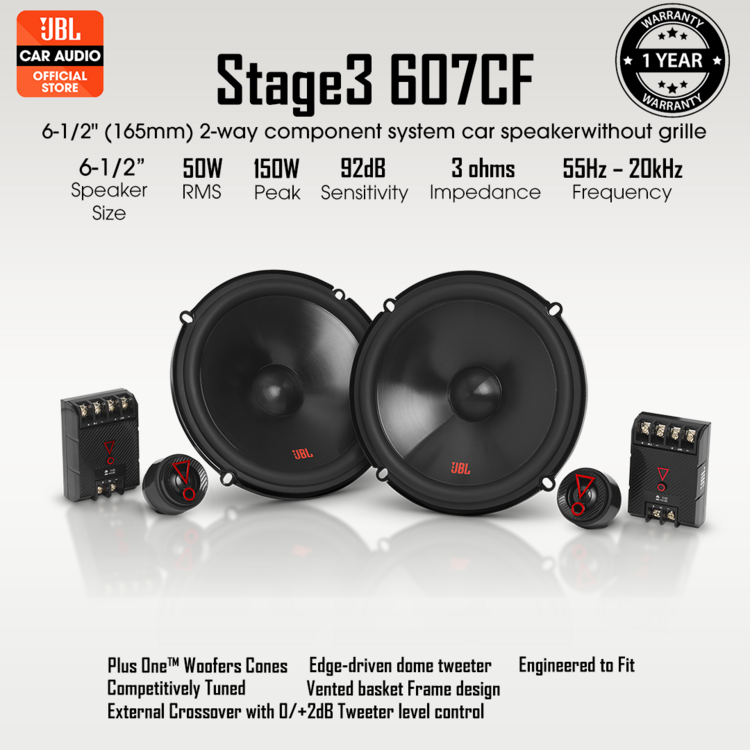 JBL STAGE3-607CF 6.5' Inch 2 Way Component Speaker Wholesale Car Accessories & Interior Factory