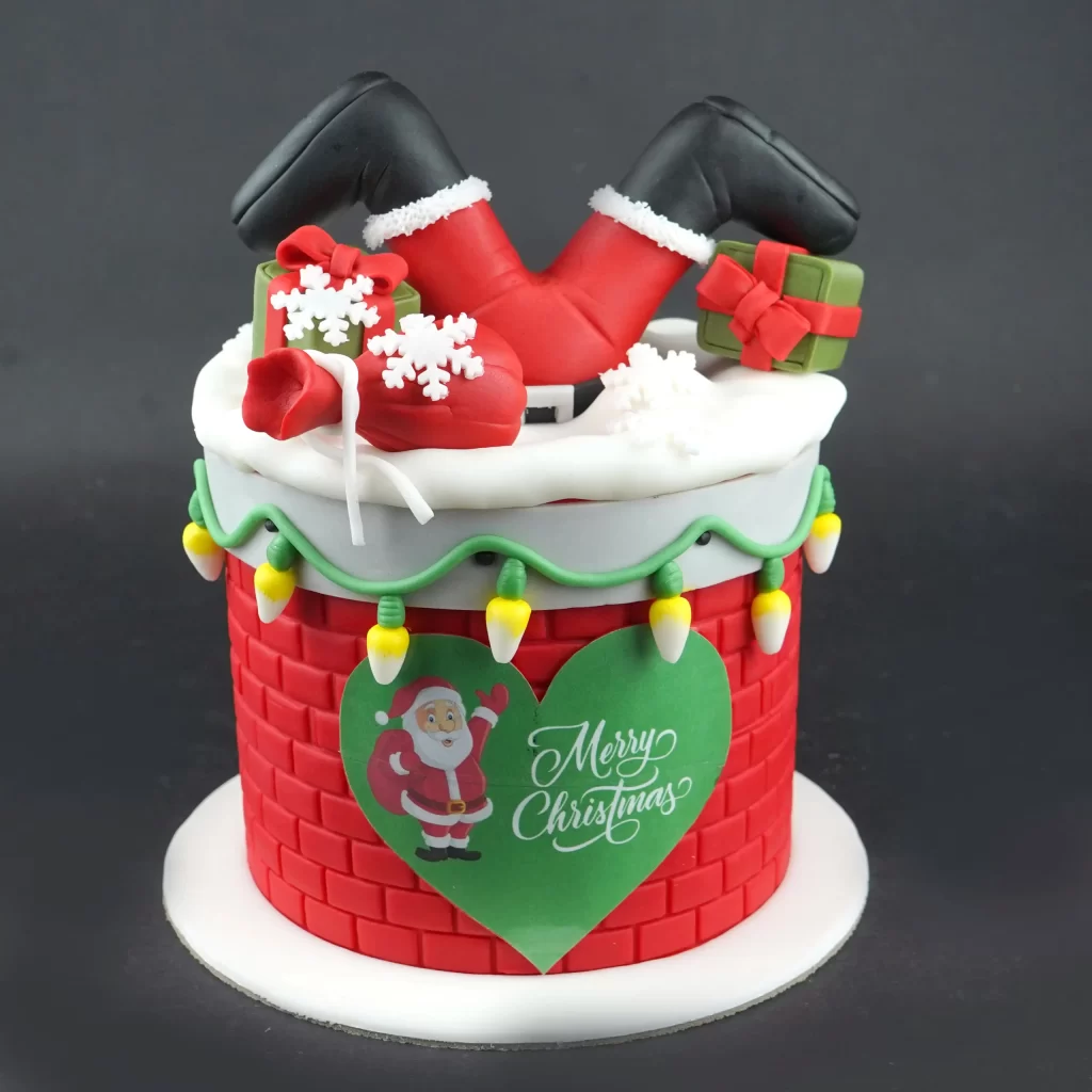 Santa Claus in the Chimney Cake