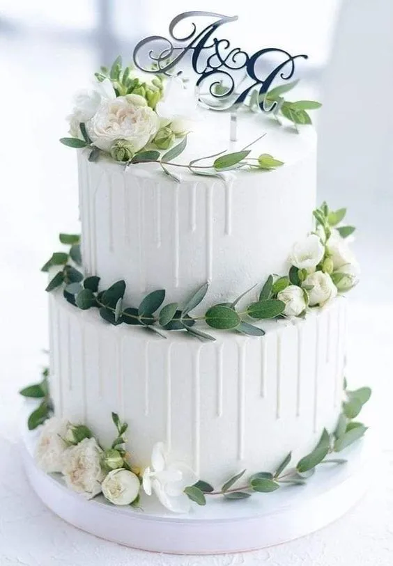 Two tier Wedding Engagement Cake