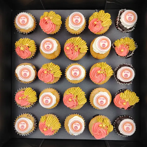 Happy Diwali Eggless Box of 25 Mini Cupcakes