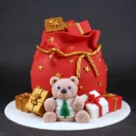 Christmas Santa Gift Bag Cake