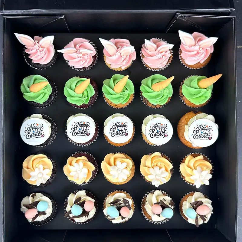 Happy Easter 25 Mini Assorted Cupcakes in Dubai