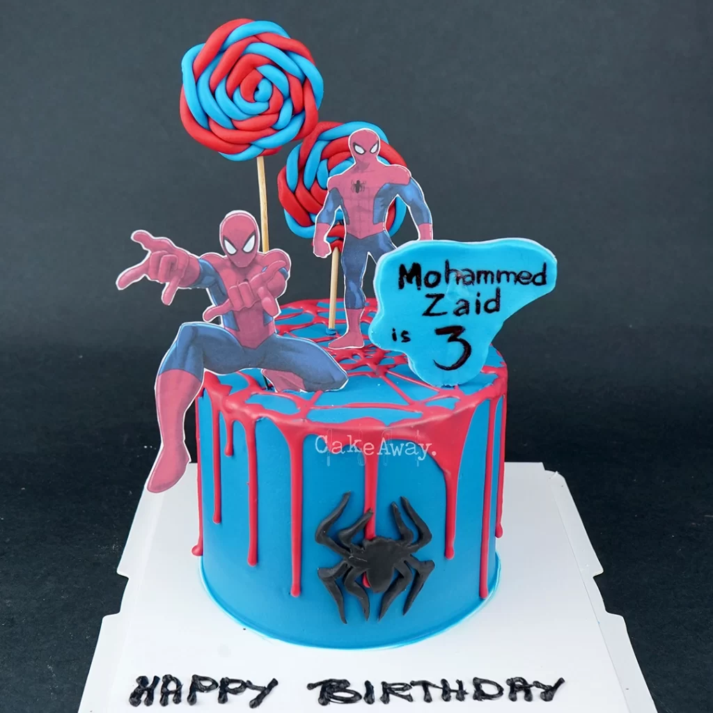 Spiderman theme cake-1