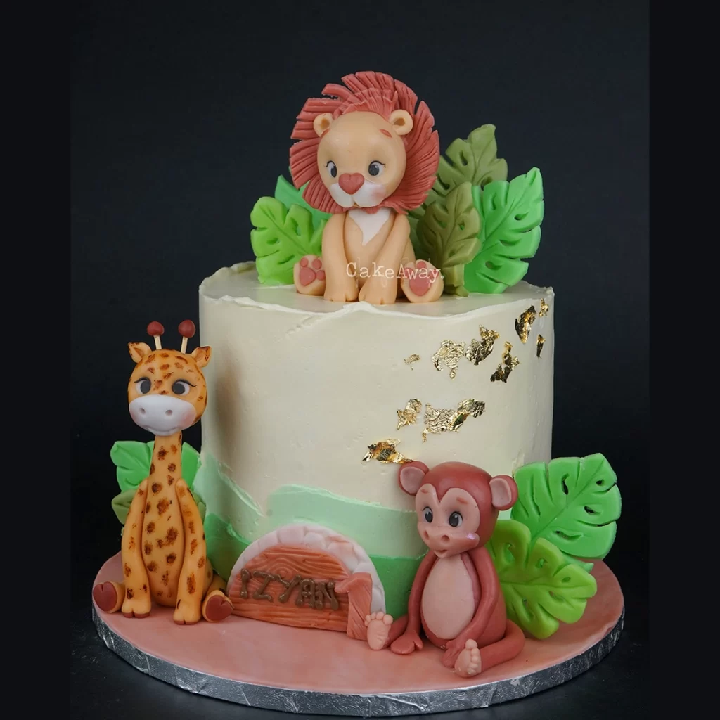 Animals theme cake