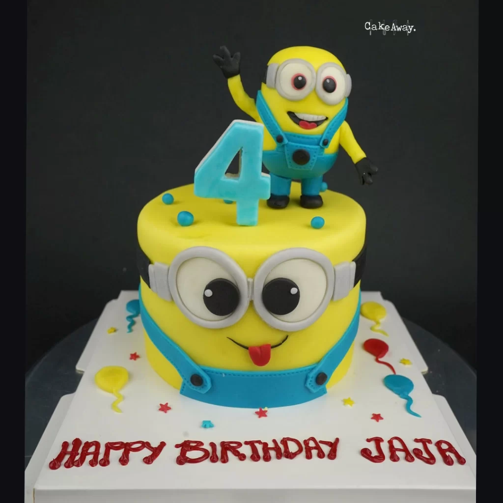 Minion theme cake