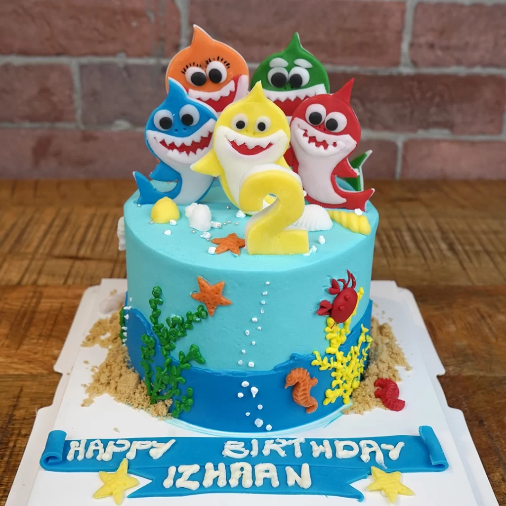 Baby Shark theme cake