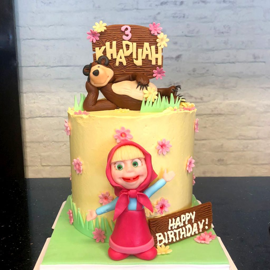 Masha and the Bear Theme Cake
