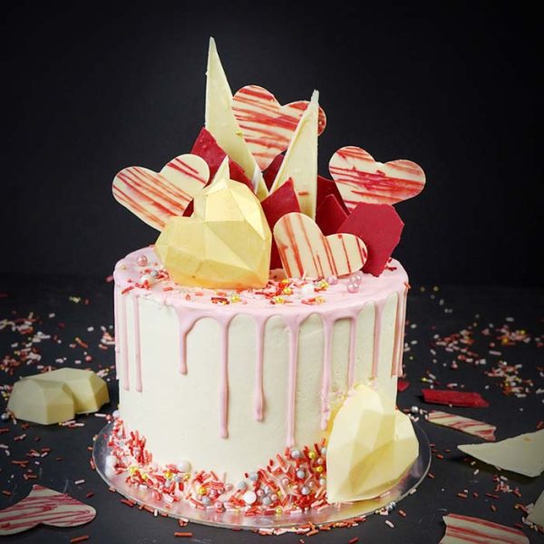 Valentines day Hearts Cake