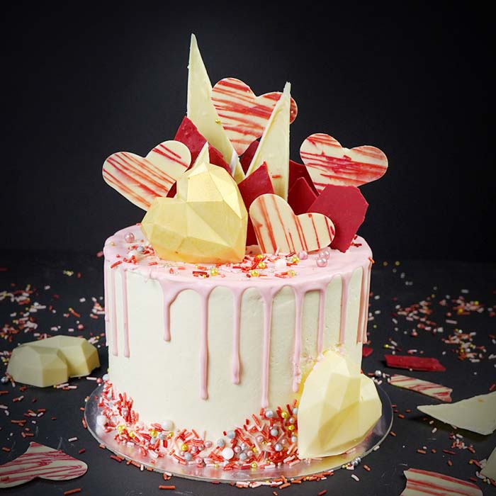 Valentines day Hearts Cake