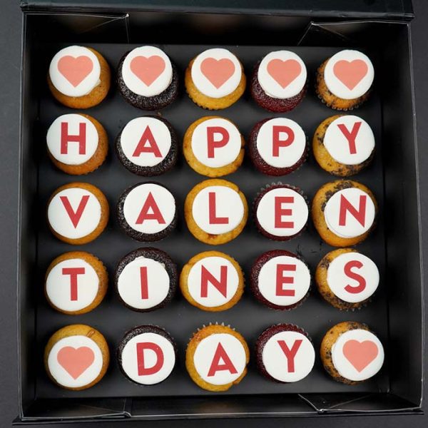 Happy Valentine Mini Assorted Cupcakes