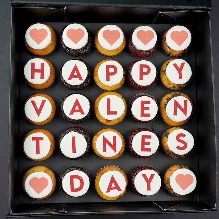 Happy Valentine Mini Assorted Cupcakes