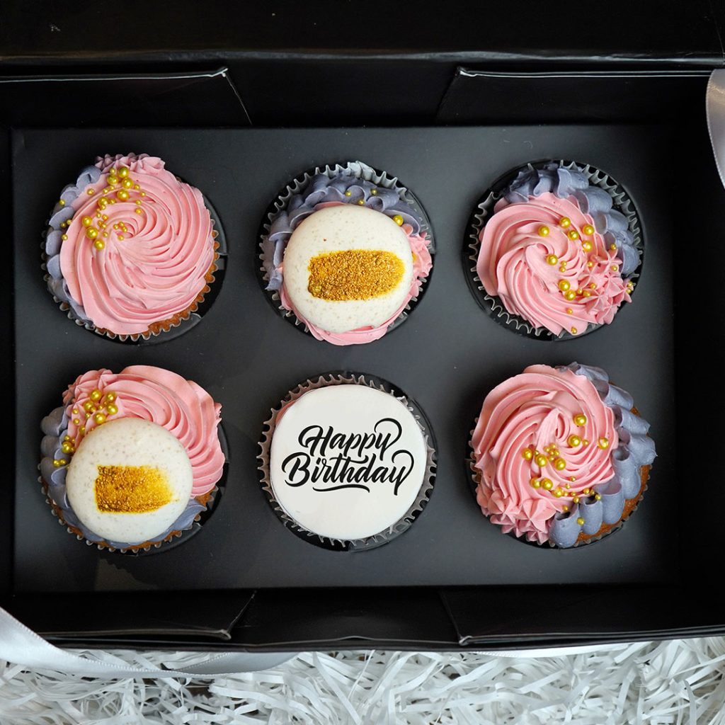 Birthday Cake Dubai | Happy Birthday Cupcakes Box of 6