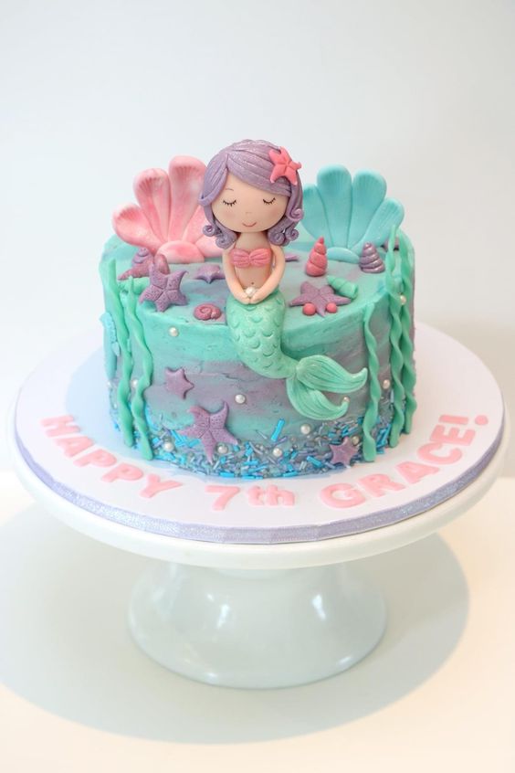 Mermaid Cake Aqua