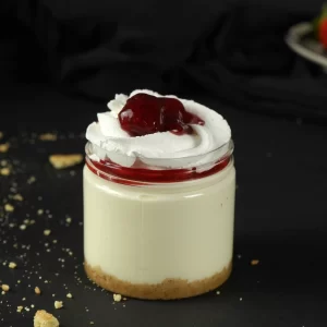 Mini White Chocolate & Strawberry Cheesecake