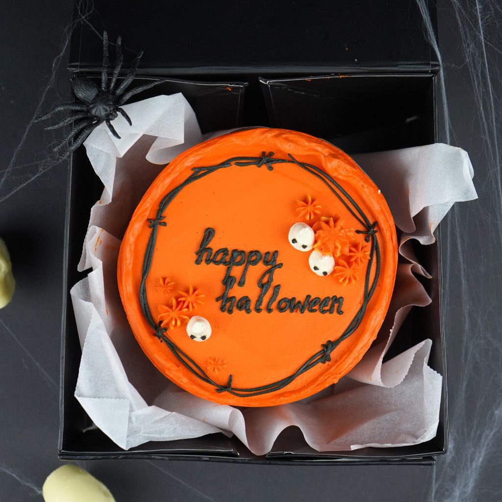 Halloween Orange Bento Cake