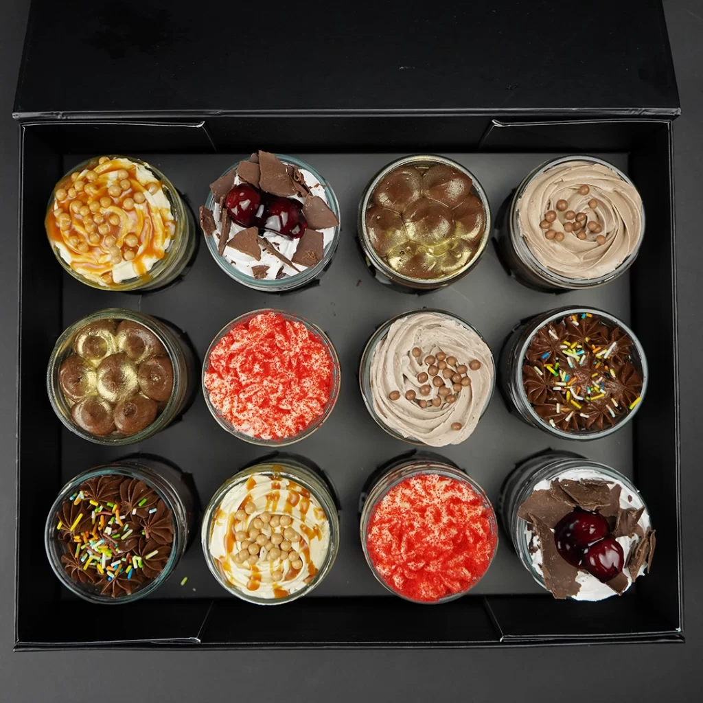 Box of 12 Cake Jars